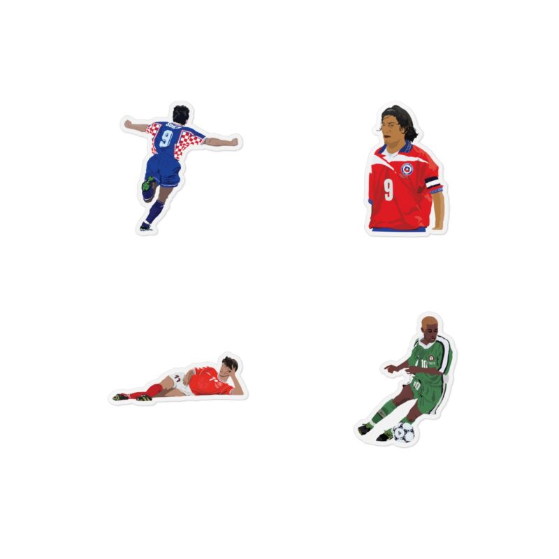 Francia 98 Stickers (Suker, Zamorano, Laudrup, Okocha) - Image 2